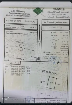 ارض للبيع في مرتفعات نخل مساحه الارض 600متر