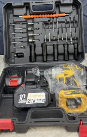 دريل فك وربط بطاريتين وشاحن مع كل جهاز القوة 650 نيوتن