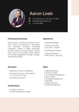 عمل سير ذاتية احترافية