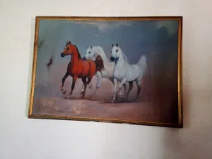 لوحه فنيه مرسومه على قماش ارتفاع 1متر عرض 2 120سم