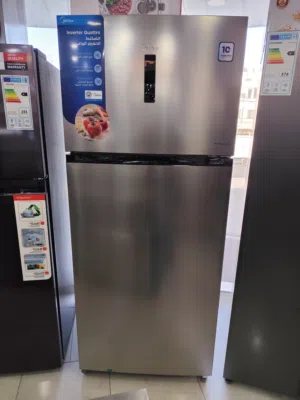 عرض نااار على ثلاجة ميديا 535 لتر صافي سلفر ستانلس ستيل حجم كامل 580 لتر