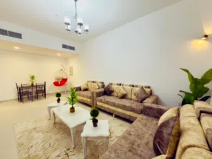 z9 شقه غرفه وصاله مفروش vip بالقرب من كورنيش عجمان-اثاث ومبني جديد