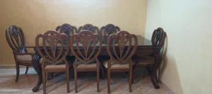 غرفة سفرة كاملة للبيع خشب نظيف وثقيل شبه جديد الموقع الزرقاء  السعر كاملة 700د