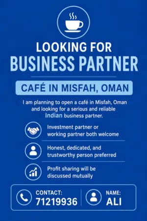 I need business partner