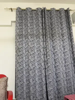 Curtains with rod