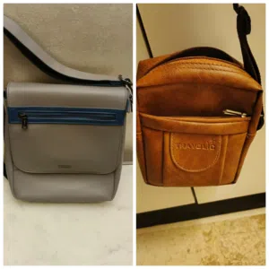 حقيبة رجالية لون بني فاتح / عسلي جلد للبيع