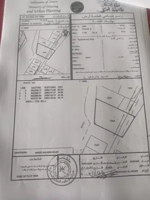 ارض زراعيه للبيع موقع عامرات