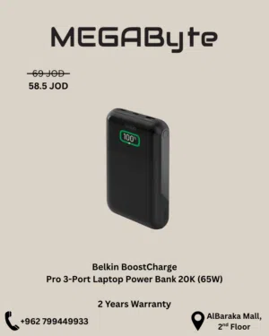 Belkin BoostCharge Pro 3-Port Laptop Power Bank 20K -New -MEGAByte