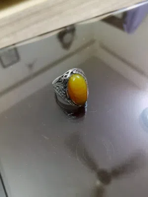 خاتم فضا و الحجر عقيق يمني