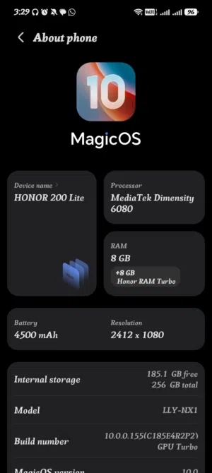 for sale  honor 200lite