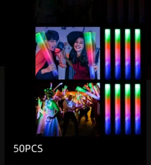 50 عصا إسفنجية مضيئه