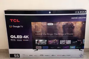 شاشة tcl ,qled 55بوصة