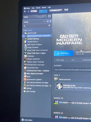 حساب ستيم فيه call of duty وا counter strike وا grand theft auto v