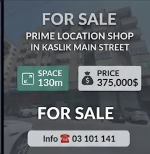 prime shop in Kaslik Main Street 130m -- Hot deal --