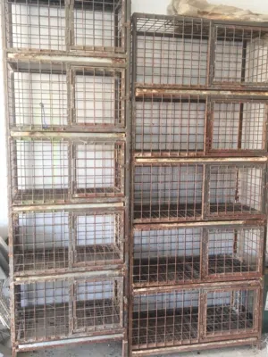 أقفاص حمام وأرانب حديد تفصيل نظيف مستعمل