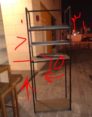استند حديد متعدد الارفف