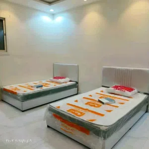 عروض وتخفيضات 2سرير نفر ونص جديد مع 2مرتبه ضغط طبي مع 2مخده فيبر 6قطع لتواصل وتس