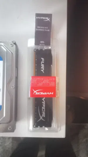 رام هايبر اكس فيوري RAM HyperX Fury 8GB ddr3  و هارديسك 500GB نوعية WD