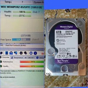 هاردسك 6TB شبه جديد تقريبا شهر مستعمل بس