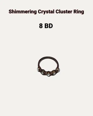 Emerald-Style Green Crystal Eternity Ring — 8 BD