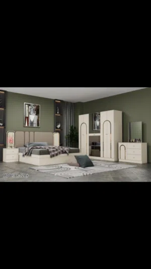 BEDROOM SET WITH MATTRESS WITH FITTING/غرف نوم مع دوشج مع ترکیب مجاني