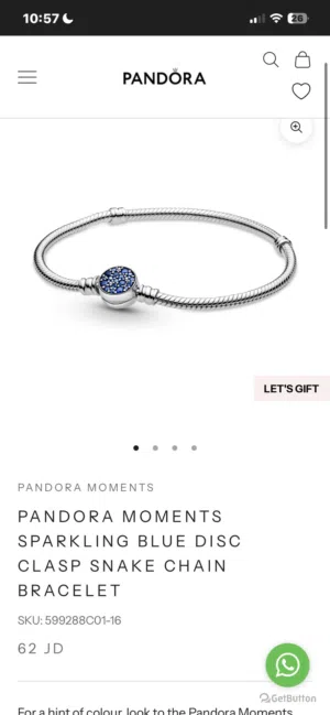 اسوارة باندورا فضة اصلية