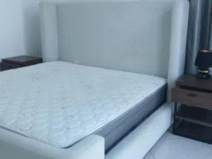 Luxury Wingback Storage Bed Frame with Premium Pocket Spring Mattress(6months old)