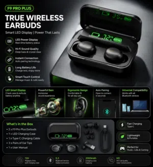 F9 Pro Plus Wireless Earbuds