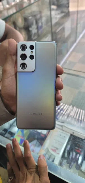 تلفون عرطه عرطه سامسونج S21 ultra  عرطه مستعمل نظيف لون فضي