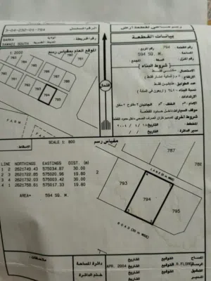 ارض بركاء جنوب السوادي م 594