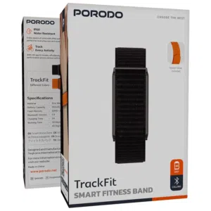 سوار ذكي للياقة البدنية من بورودو  اشتراك مجاناً Porodo TrackFit Smart Fitness Band