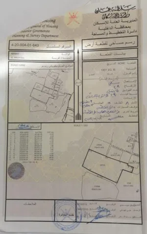 أرض سكنية بمساحة كبيرة في المحيول