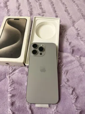iPhone 15 Pro Max - 256GB - Grey Titanium - جديد بورقة المصنع