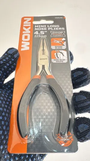 WOKIN mini long nose pliers with SIYAB  TRADING كماشة صغيرة طويلة الأنف *بكر* مع سياب للتجارة