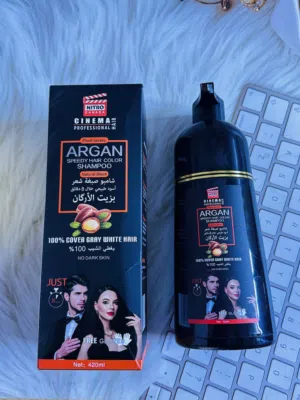 شامبو صبغة الشعر لتغطية الشيب   بنسبة 100% خلال 8 دقائق بخلاصة زيت الأركان  (ARGAN SPEEDY HAIR C