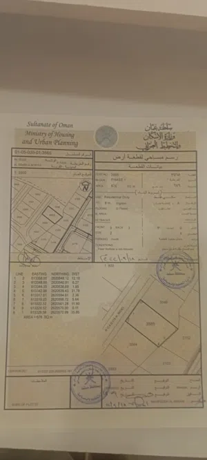 أرض سكنية في المعبيلة الشمالية