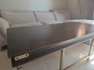 Solid wood and brass coffee table from homecenter.