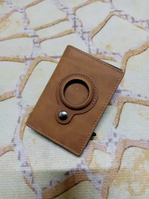 محفظة بطاقات جلدية فاخرة وانيقة للرجال قابلة للطي مصنوعة من الجلد الأصلي الطبيعي 100 ٪