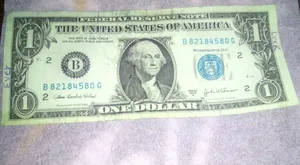 ورقة دولار قديمة (الأخضر) فئة واحد دولار أميركي اصدار عام 2003