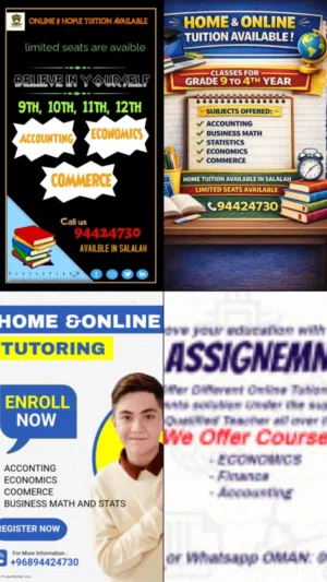 Home And Online Tuition Available