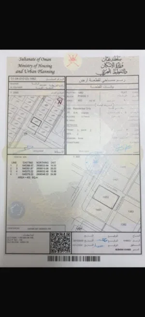 Residential Land for Sale in Muscat Al Khuwair