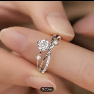 Luxurious  Fashionable exquisite open adjustable cosmic starry sky ring, Women's boutique jewellery