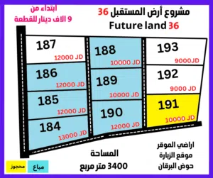 3400 متر مربع شرق مطار الملكة علياء الدولي للبيع بسعر منافس