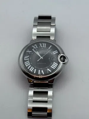 ساعة GALLERY أنيقة (تصميم كارتييه المميز) - زجاج ياقوت Sapphire