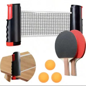 1طقم طاولة تنس طاولة محمولة:تجميع سريع،يشمل 2من الكرات 2من المضارب والشبكة القابلة لسحب الأغراض اصلي