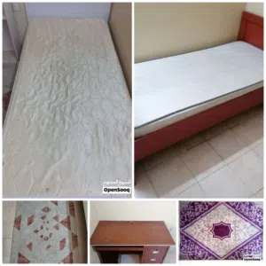 2 سرير + مكتب + 2 سجادة : ب30 دينار فقط - قابل للتفاوض
