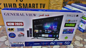 شاشة 50 إنش جنرال فيو 2025 أندرويد 14 ضد الكسر مع اشتراك سنة باقل