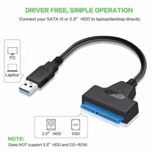 USB To Sata 22 Pin Cable for 2.5" SSD HDD