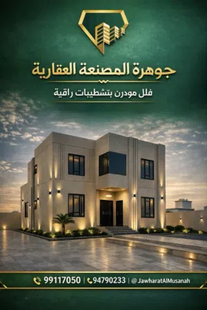 فيلا للبيع في بركاء- 4 غرف نوم على أرض 600م موقع مميز وسعر منافس