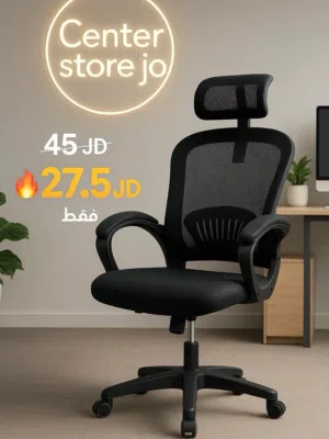 كرسي مكتبي أنيق ومريح مع مسند رأس شبكي